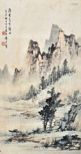 黄君璧（1898～1991） 山水 立轴 设色纸本