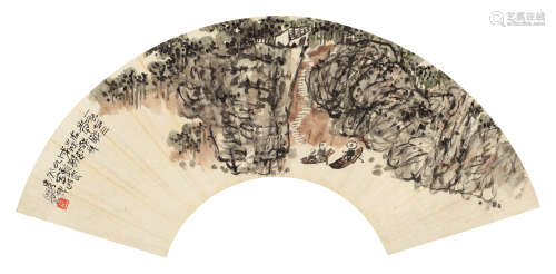 陈子庄（1913～1976） 1973年作 山水 镜片 设色纸本