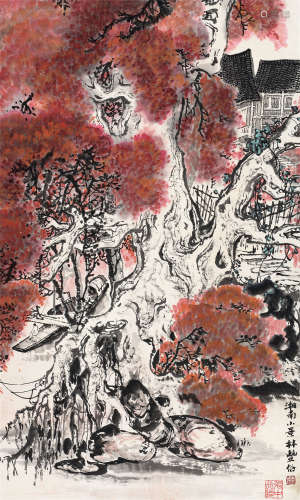 林丰俗（1939～2017） 湘南小景 立轴 设色纸本