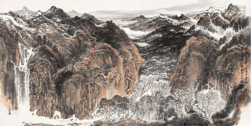 许钦松（b.1952） 2014年作 山水 镜框 设色纸本