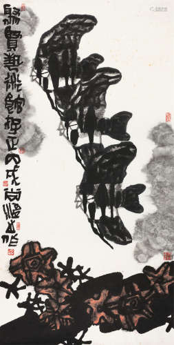 尚涛（b.1938） 2006年作 神仙鱼 镜框 设色纸本