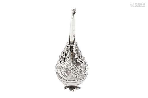 A mid-20th century Egyptian 900 standard silver rose water s...