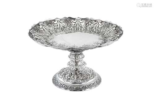 A Victorian sterling silver tazza or comport, London 1896 by...