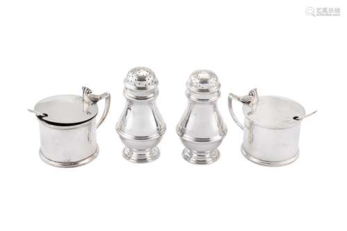 An Elizabeth II sterling silver cruet set, London 1969