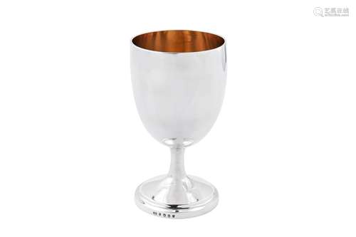 A Victorian Irish sterling silver goblet, Dublin 1868 by Joh...