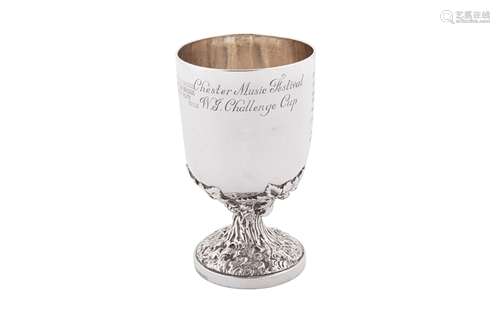 A Victorian sterling silver trophy cup, London 1863 by John ...