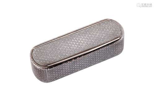 A mid-19th century French silver and niello snuff box, circa...