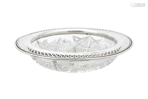 An early 20th century American sterling silver mounted cut g...