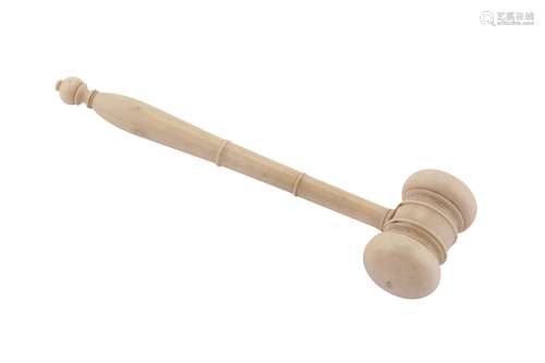 A late 19th / early 20th century ivory gavel, circa 1900