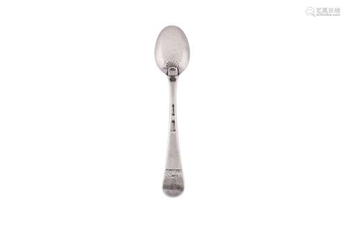 A late George II provincial silver snuff spoon, Newcastle ci...