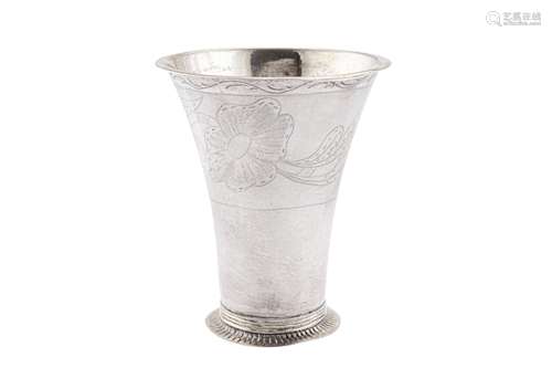 A Gustav IV Adolf early 19th century Swedish silver beaker, ...