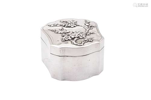 An early 20th century Chinese Export silver box, Hong Kong c...