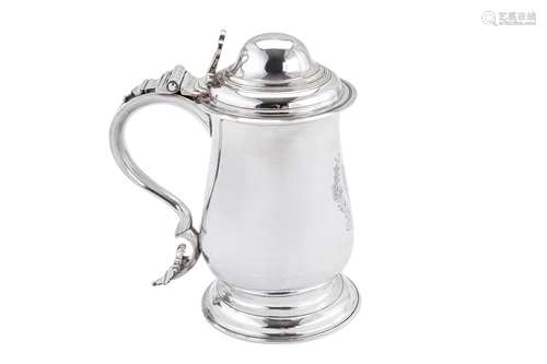 A George III sterling silver tankard, London 1783 by Thomas ...