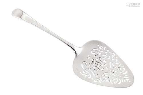 An early George III sterling silver fish slice, London 1763 ...