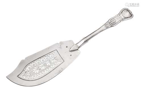 A William IV Irish sterling silver fish slice, Dublin 1835 b...