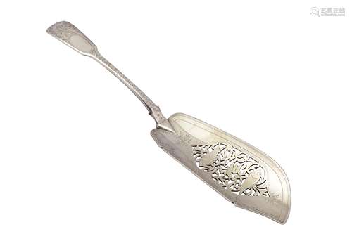 A William IV sterling silver fish slice, London 1836 by Will...