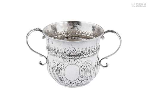 A Queen Anne Britannia standard silver porringer, London 171...