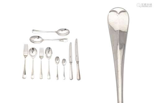 A modern Elizabeth II sterling silver table service of flatw...