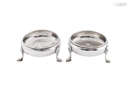 A pair of George III sterling silver salts, London 1776 by C...