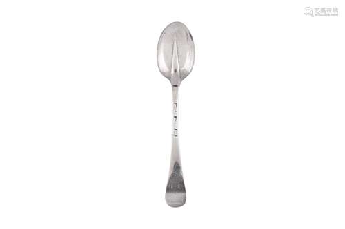 A George I Britannia standard silver dessert spoon, London 1...