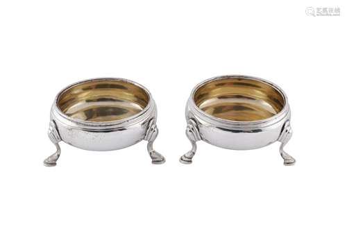 A pair of George III sterling silver salts, London 1771 by A...