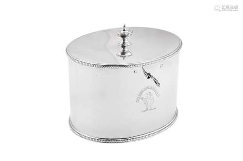 A George III sterling silver tea caddy, London 1780 by Charl...