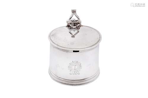 A George II provincial sterling silver mustard pot, Newcastl...