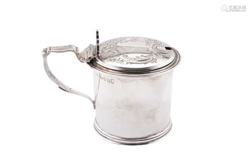 A Victorian sterling silver mustard pot, London 1865 by Will...