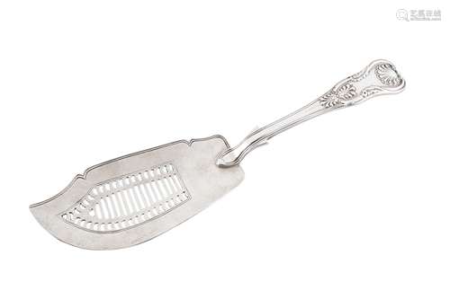 A mid – 19th century Indian Colonial silver fish slice, Calc...