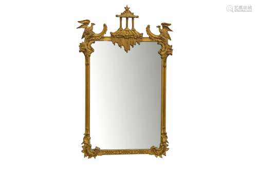 AN AMERICAN CHINESE CHIPPENDALE STYLE MIRROR