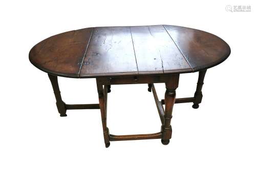 AN OAK GATELEG TABLE, LATE 17TH CENTURY/ EARLY 18TH CENTURY