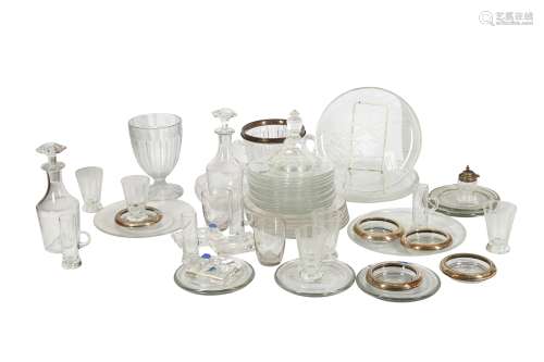 A COLLECTION OF TWELVE GLASS PLATES,