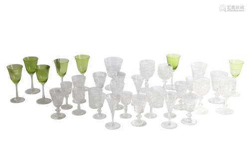 A SET OF SEVEN DRINKING GLASSES, EARLY 20TH CENTURY