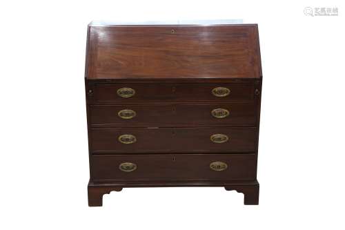 A GEORGE III MAHOGANY BUREAU