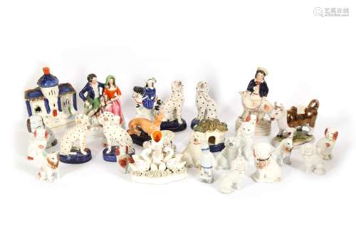 A LARGE QUANTITY OF SMALL STAFFORDSHIRE CERAMICS