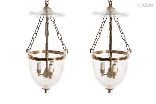 A PAIR OF PENDANT HUNDI LIGHTS