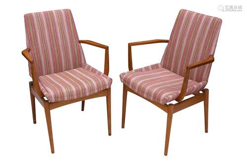 A PAIR OF G-PLAN TEAK ELBOW CHAIRS, CIRCA 1970'S