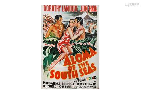 FILM POSTER ALOMA OF THE SOUTH SEAS