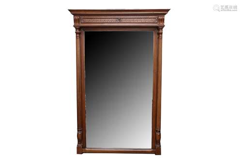 A FRENCH STAINED BEECH NEOCLASSICAL REVIVAL MIRROR, CIRCA 19...