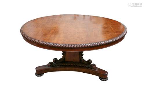 A SCOTTISH GEORGE IV MAHOGANY CENTRE TABLE IN THE MANNER OF ...