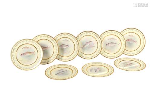 A COLLECTION OF NINE ROYAL DOULTON PORCELAIN CABINET PLATES ...