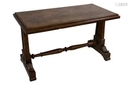 A GEORGE IV OAK LIBRARY TABLE, CIRCA 1830