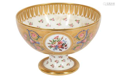 A SEVRES PORCELAIN PEDESTAL BOWL, 20TH CENTURY,