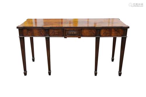 A MAHOGANY SERVING TABLE, IN THE ADAM STYLE, BY MAPLE AND CO...