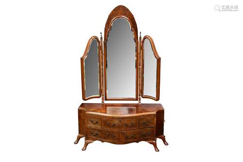 A WALNUT DRESSING TABLE BY MAURICE ADAMS, EARLY 20TH CENTURY...