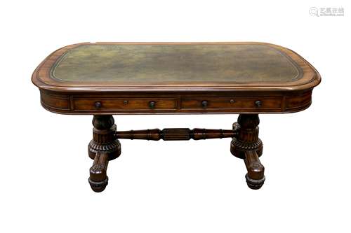 AMENDED DESCRIPTION: A WILLIAM IV STYLE RECTANGULAR MAHOGANY...