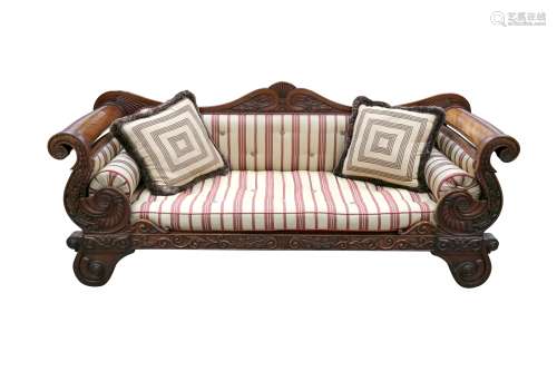 A WILLIAM IV MAHOGANY SOFA, POSSIBLY COLONIAL