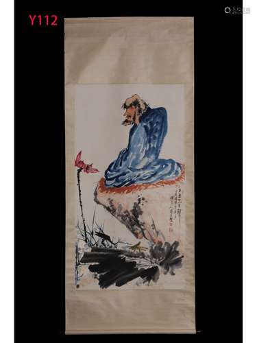 A CHINESE SCROLL PAINTING