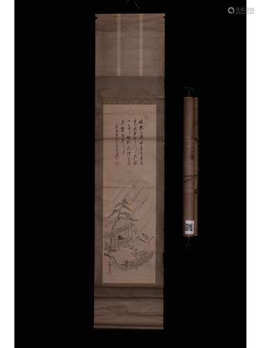 A CHINESE SCROLL PAINTING