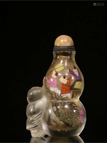 A PEKING GLASS SNUFF BOTTLE